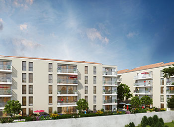 Vue-Hauteur-Homme Vue face résidence Le Titan à Toulon 83